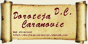 Doroteja Caranović vizit kartica